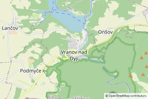 Mapa Vranov nad Dyjí