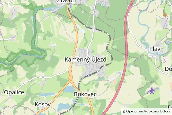 Mapa Kamenný Újezd