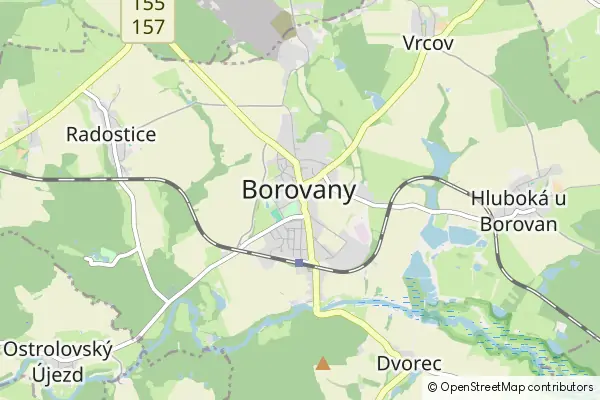 Mapa Borovany