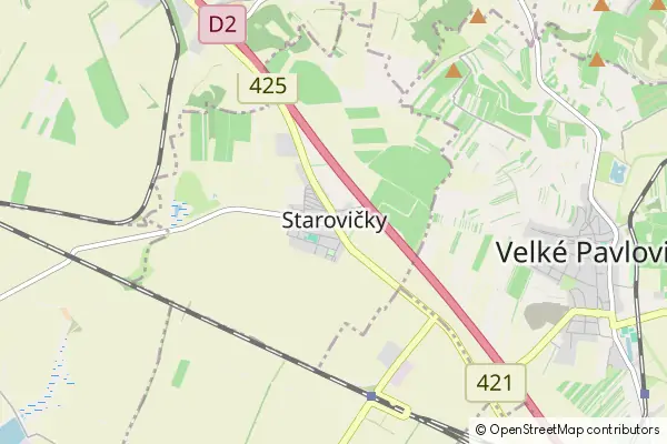 Mapa Starovičky