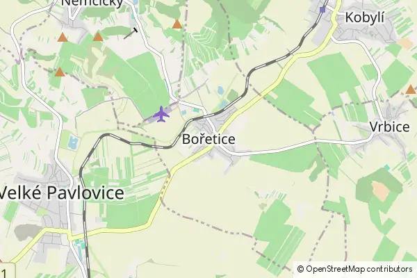 Mapa Bořetice