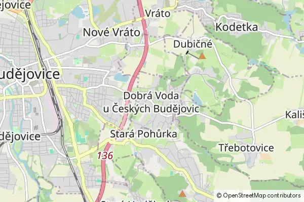 Mapa Dobra Voda u Ceskych Budejovic