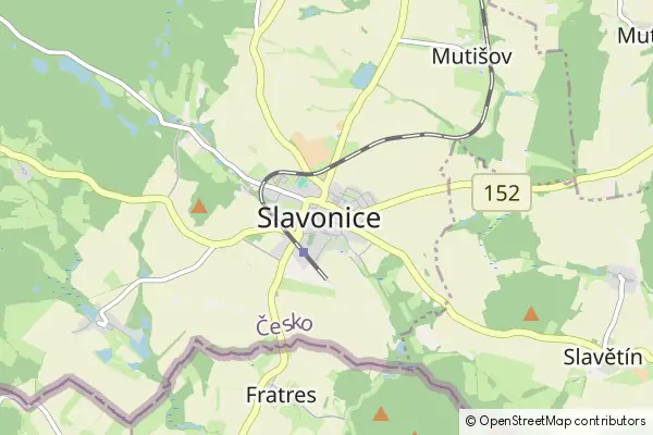 Mapa Slavonice