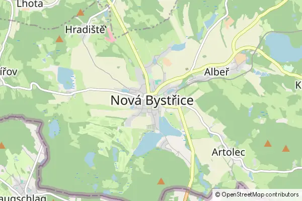 Mapa Nová Bystřice