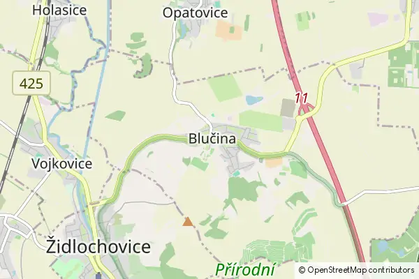 Mapa Blučina