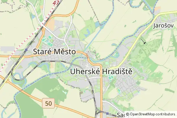 Mapa Uherské Hradiště