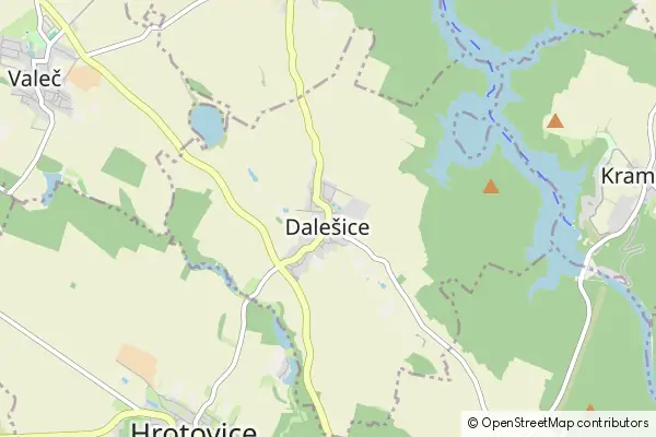 Mapa Dalešice