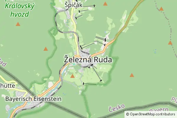 Mapa Železná Ruda