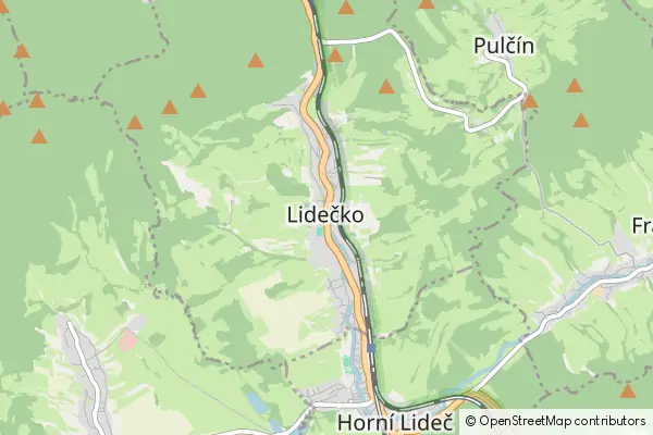 Mapa Lidečko