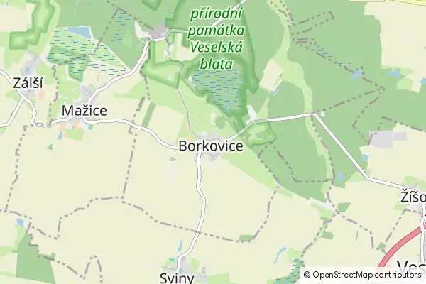 Mapa Borkovice