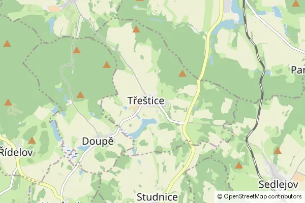 Mapa Třeštice