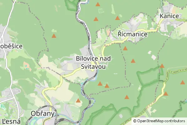 Mapa Bílovice nad Svitavou