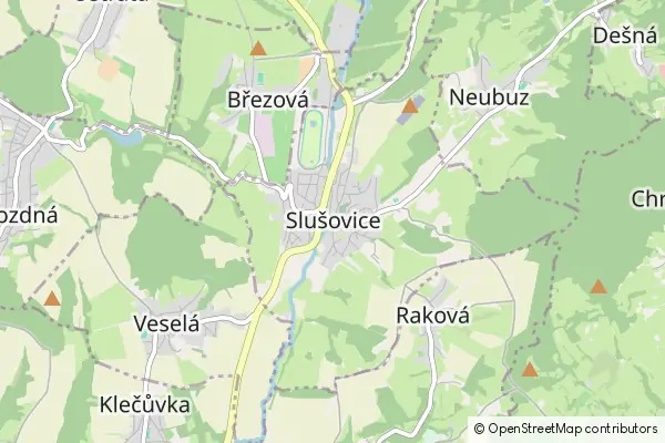 Mapa Slušovice