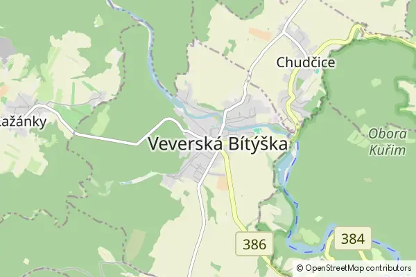 Mapa Veverská Bítýška