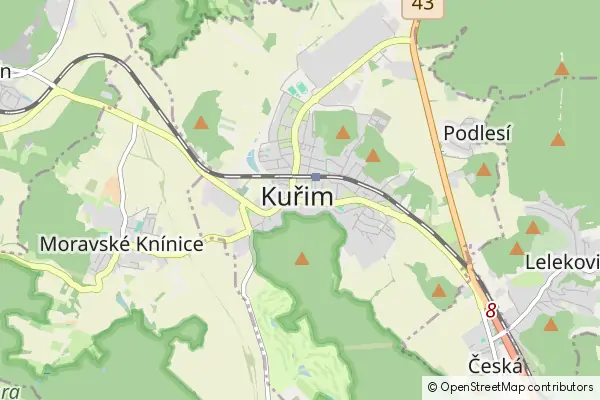 Mapa Kuřim