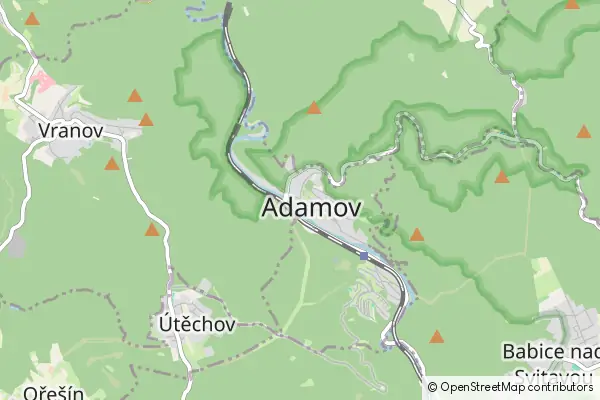 Mapa Adamov