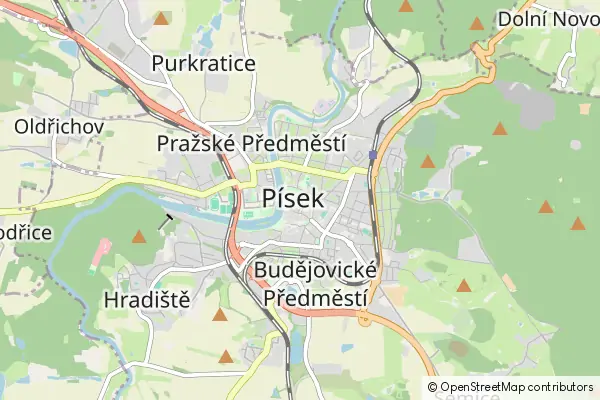 Mapa Písek