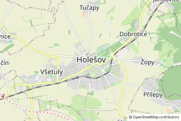 Mapa Holešov