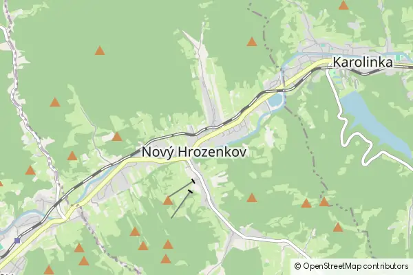 Mapa Nový Hrozenkov