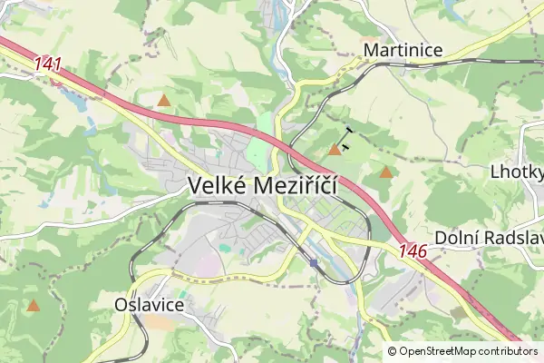 Mapa Velké Meziříčí