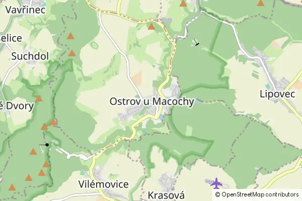 Mapa Ostrov u Macochy