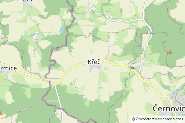 Mapa Křeč