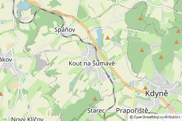 Mapa Kout na Šumavě