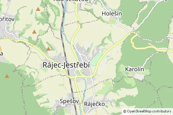 Mapa Rájec-Jestřebí