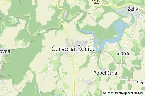 Mapa Červená Řečice