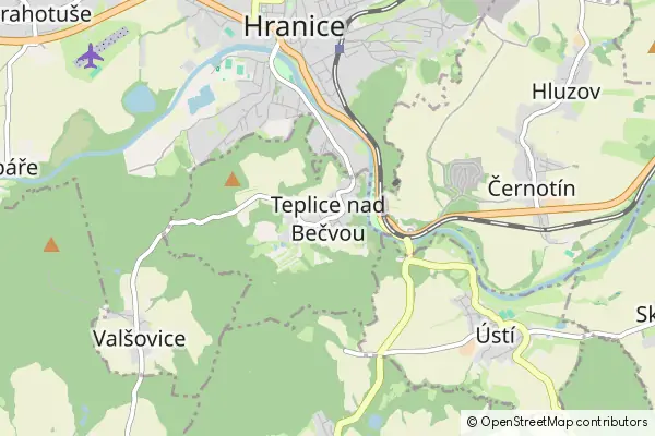 Mapa Teplice nad Bečvou