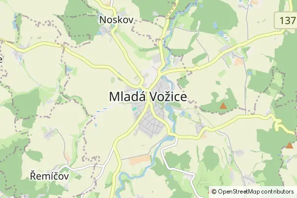 Mapa Mladá Vožice