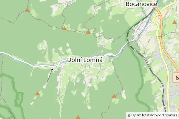 Mapa Dolní Lomná