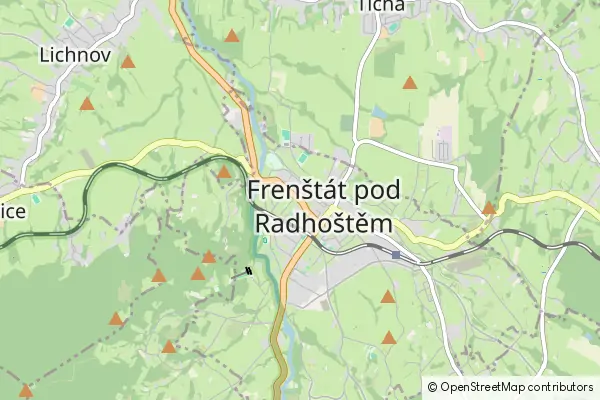 Mapa Frenštát pod Radhoštěm