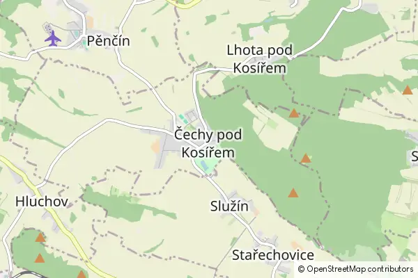 Mapa Čechy pod Kosířem