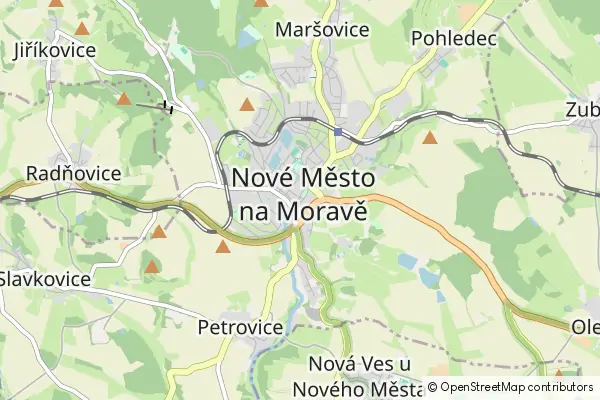 Mapa Nové Město na Moravě