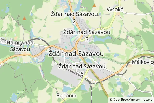 Mapa Zdziar nad Sazawą