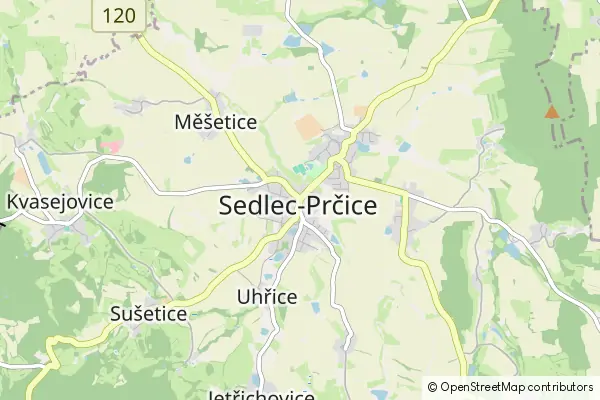 Mapa Prčice