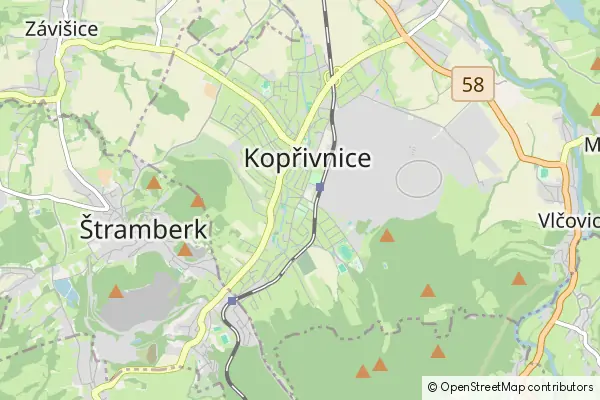 Mapa Kopřivnice