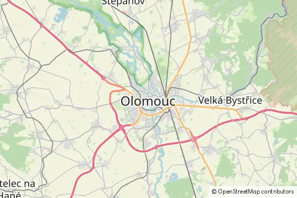 Mapa Ołomuniec