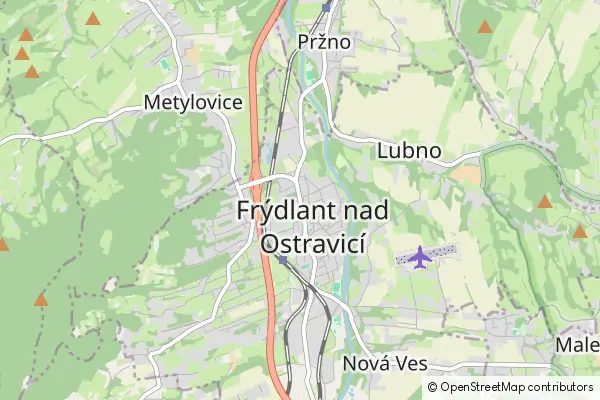 Mapa Frydlant nad Ostrawicą