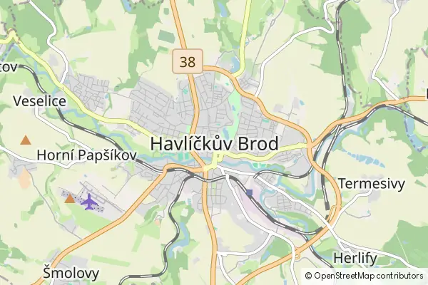 Mapa Havlíčkův Brod