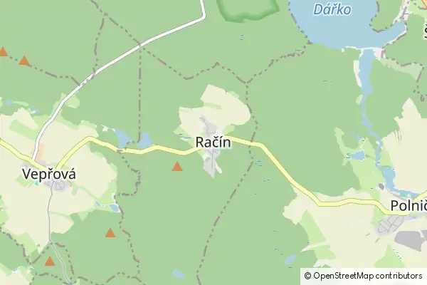 Mapa Račín