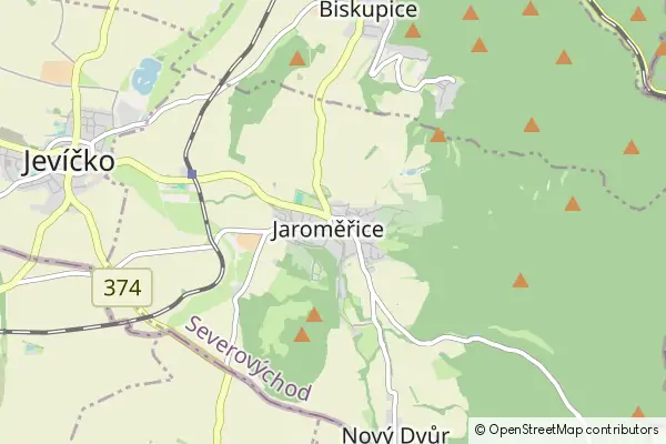 Mapa Jaroměřice