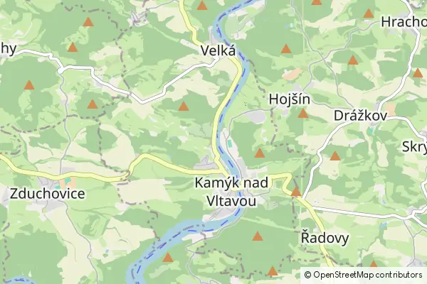 Mapa Kamýk nad Vltavou