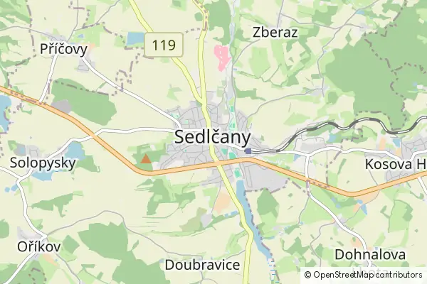 Mapa Sedlčany