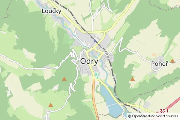 Mapa Odry