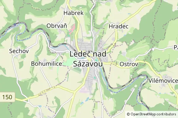 Mapa Ledeč nad Sázavou