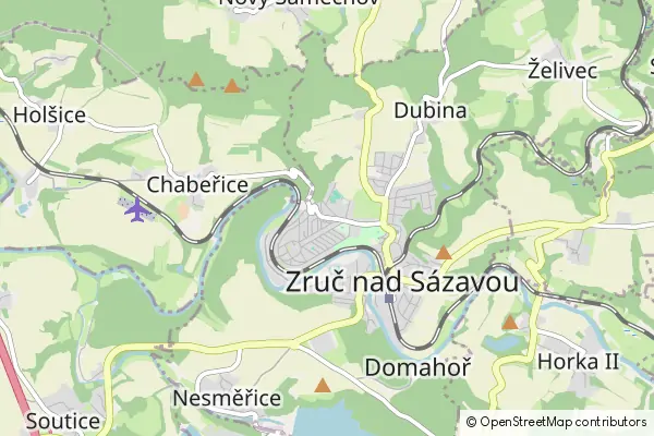 Mapa Zruč nad Sázavou