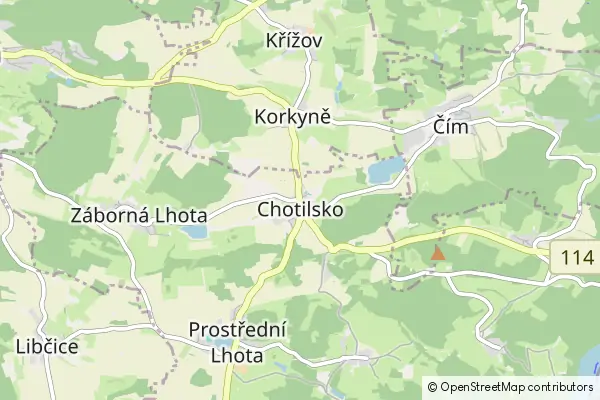 Mapa Chotilsko