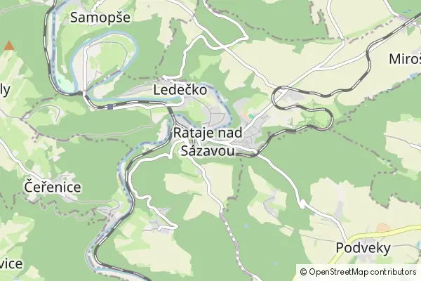 Mapa Rataje nad Sázavou